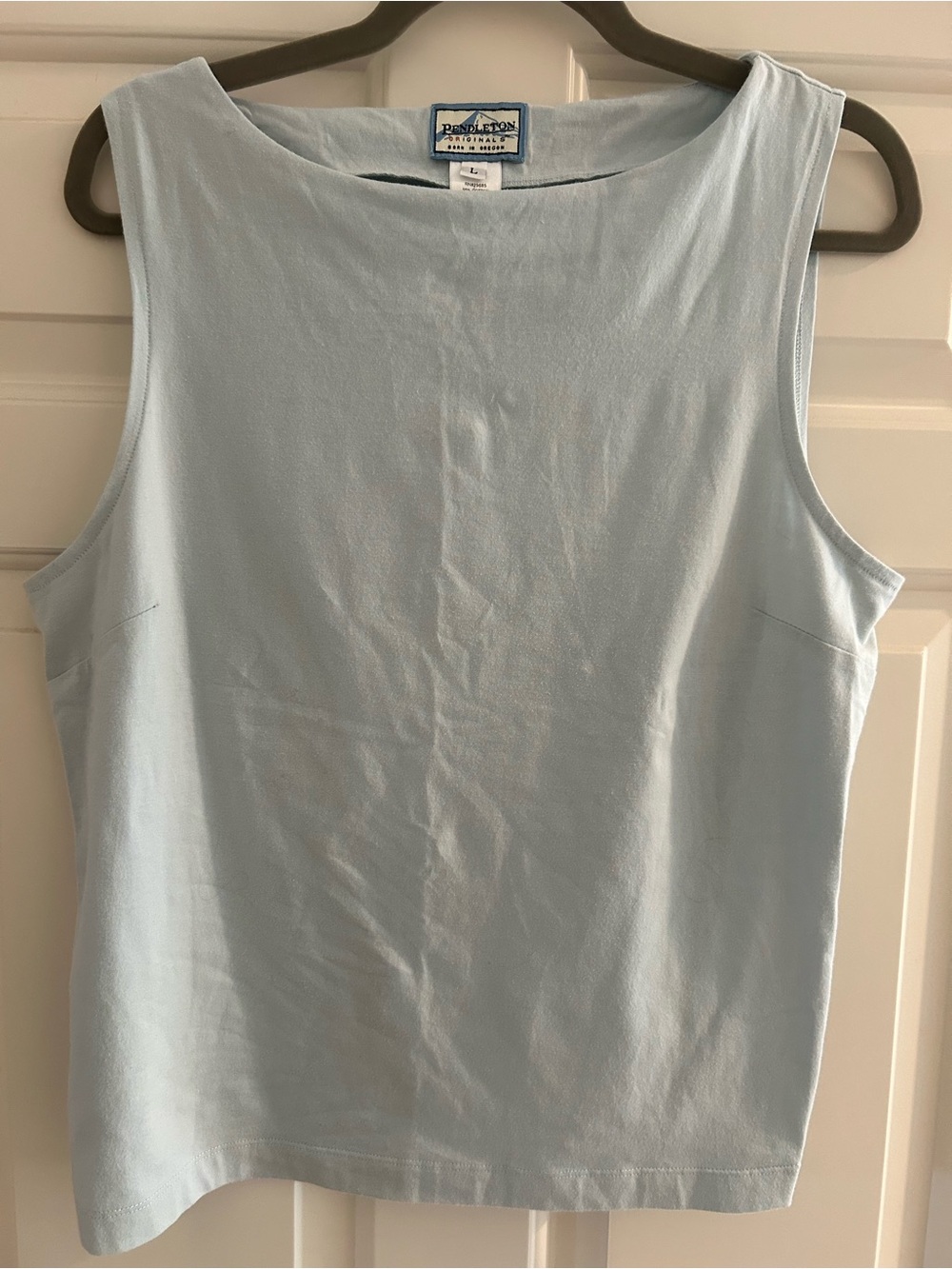 Pendleton Pale Blue Cotton Scoop Neck Tank